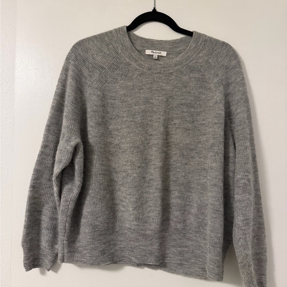 Madewell Sweaters - NWOT Madewell Gray Women's Crew Neck Sweater, Alpaca Blend, Size M